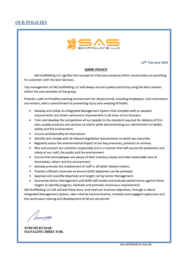 QHSE Policy